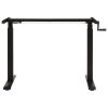 Manual Height Adjustable Standing Desk Frame Hand Crank – Black