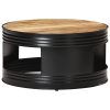 Coffee Table 68x68x36 cm – Black, Solid Mango Wood