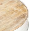 Coffee Table 68x68x36 cm – White, Solid Mango Wood