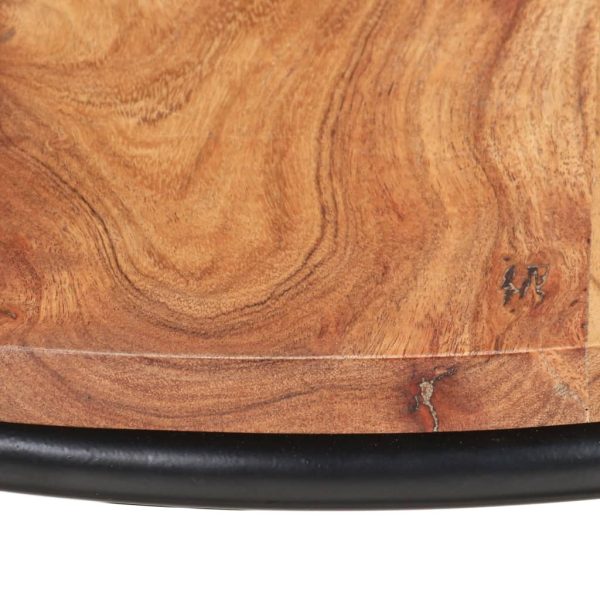 Coffee Table Black 60x60x40 cm – Solid Acacia Wood