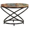 Coffee Table Black 60x60x40 cm – Solid Reclaimed Wood