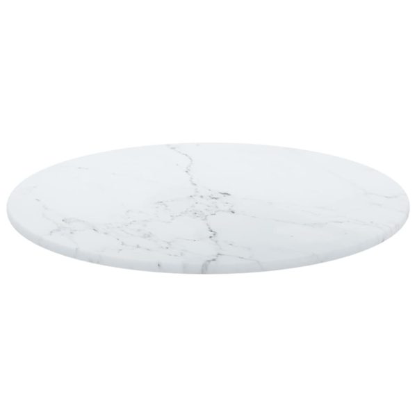 Table Top Tempered Glass Round – 30 cm, White