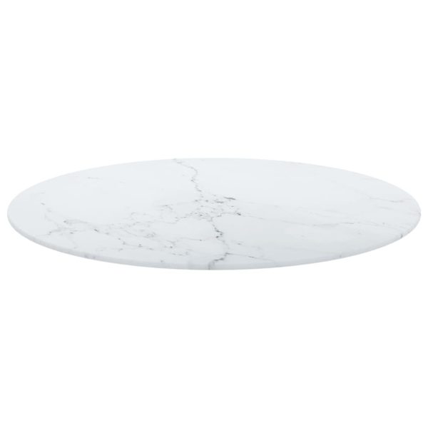 Table Top Tempered Glass Round – 60 cm, White