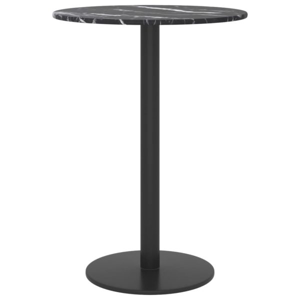 Table Top Tempered Glass Round – 30 cm, Black and White