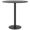 Table Top Tempered Glass Round – 40 cm, Black and White