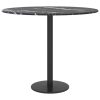 Table Top Tempered Glass Round – 50 cm, Black and White