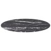 Table Top Tempered Glass Round – 80 cm, Black and White