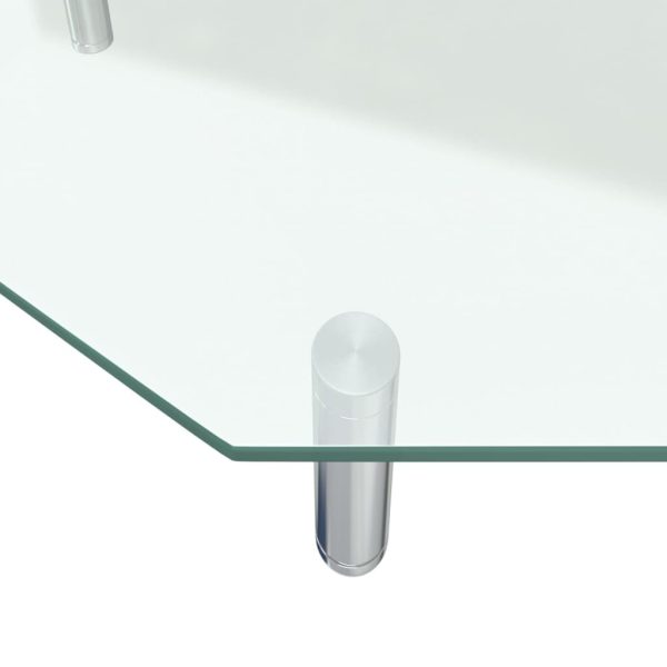 Carmichael Monitor Stand Transparent Glass – 45x26x8.6 cm