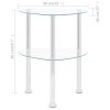 Tredegar 2-Tier Side Table Transparent 38x38x50 cm Tempered Glass – Transparent, Heart