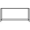 Console Table Transparent 160x35x75 cm Tempered Glass