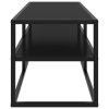Edmond TV Cabinet with Tempered Glass – 120x40x40 cm, Black