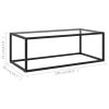 Coffee Table with Tempered Glass – 100x50x35 cm, Transparent
