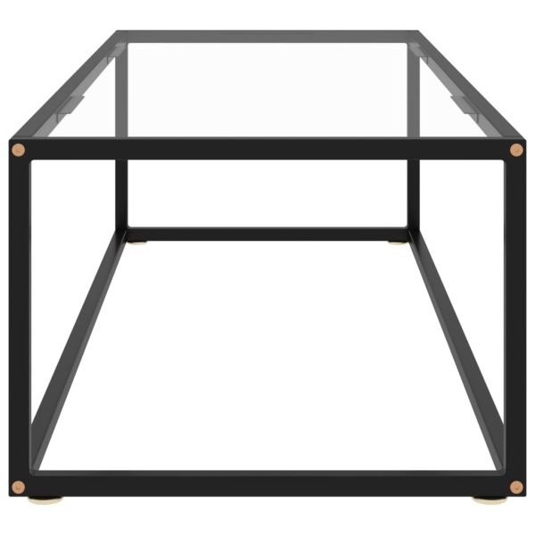 Coffee Table with Tempered Glass – 120x50x35 cm, Transparent