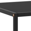 Coffee Table with Tempered Glass – 120x50x35 cm, Black