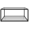 Coffee Table Transparent Tempered Glass – 80x80x35 cm, Transparent
