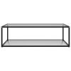 Coffee Table Transparent Tempered Glass – 120x60x35 cm, Transparent