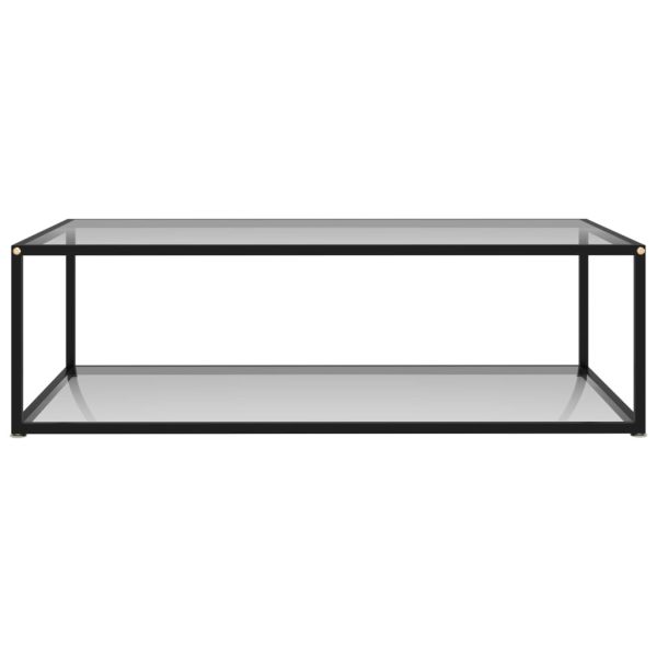 Coffee Table Transparent Tempered Glass – 120x60x35 cm, Transparent