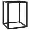 Coffee Table with Tempered Glass – 40x40x50 cm, Black