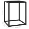 Coffee Table with Tempered Glass – 40x40x50 cm, Black