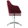 Swivel Dining Chair Fabric – Wine Red, 1
