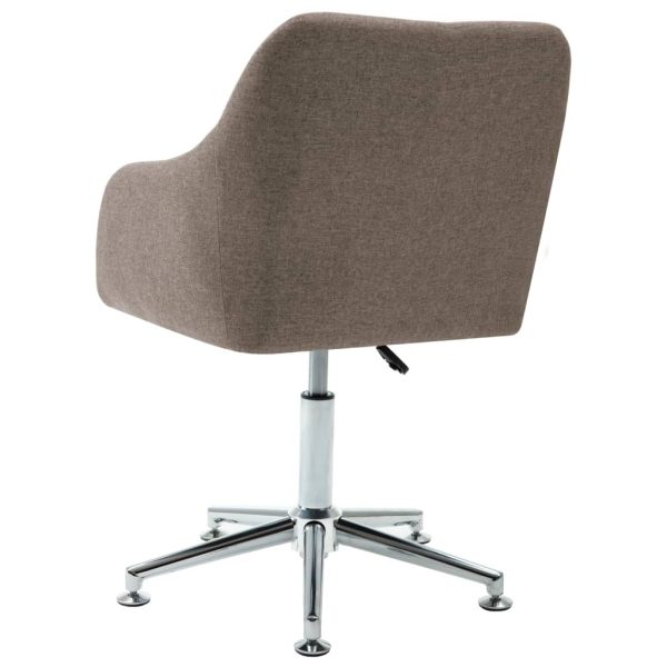 Swivel Dining Chair Fabric – Taupe, 1