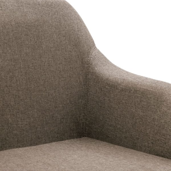 Swivel Dining Chair Fabric – Taupe, 1