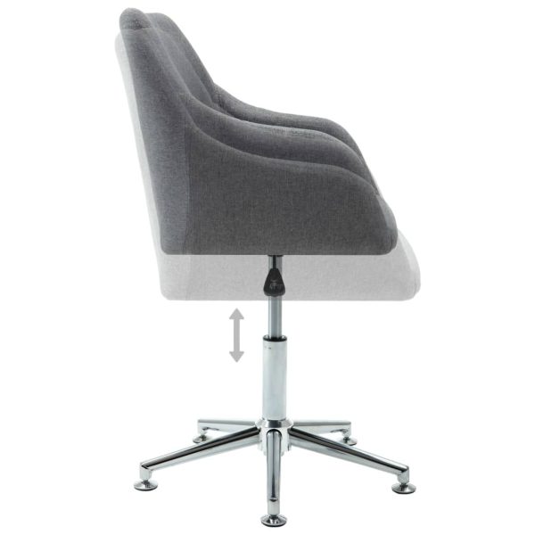 Swivel Dining Chair Fabric – Light Grey, 2