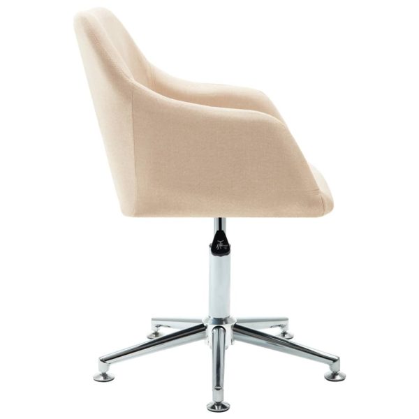 Swivel Dining Chair Fabric – Cream, 2