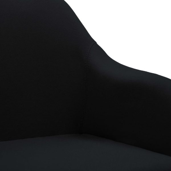 Swivel Dining Chair Fabric – Black, 2