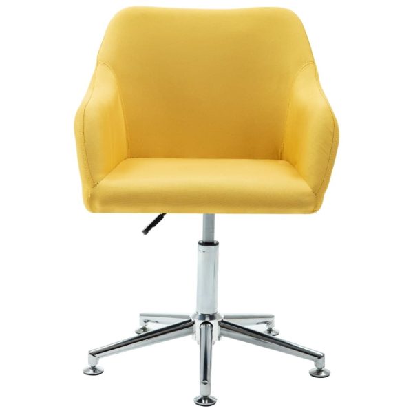 Swivel Dining Chair Fabric – Yellow, 2