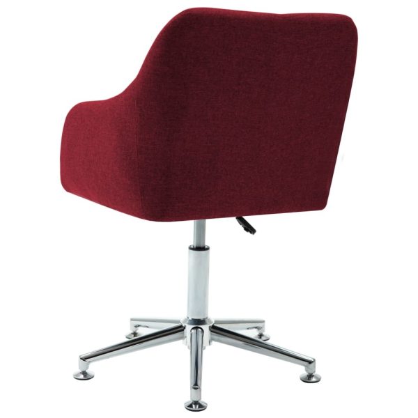 Swivel Dining Chair Fabric – Wine Red, 2