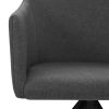 Swivel Dining Chairs 2 pcs Fabric – Dark Grey