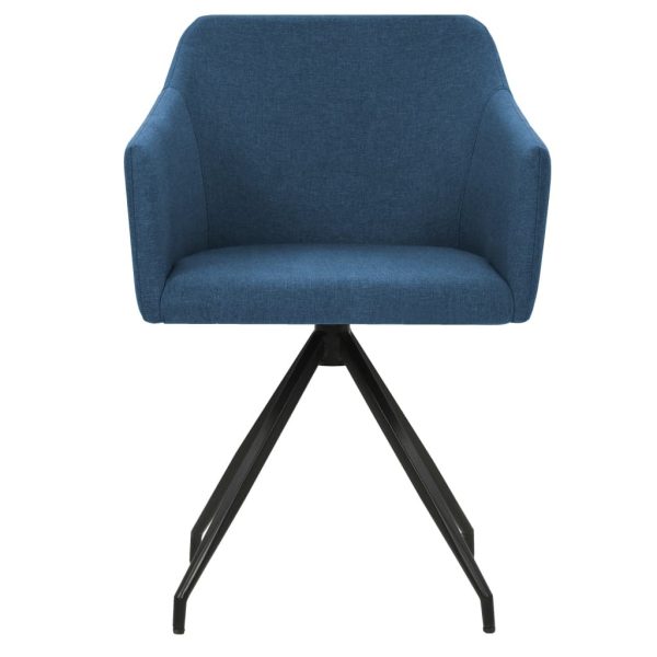 Swivel Dining Chairs 2 pcs Fabric – Blue