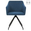 Swivel Dining Chairs 2 pcs Fabric – Blue