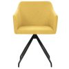 Swivel Dining Chairs 2 pcs Fabric – Mustard Yellow