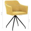 Swivel Dining Chairs 2 pcs Fabric – Mustard Yellow