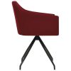 Swivel Dining Chairs 2 pcs Fabric – Wine Red