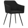 Dining Chairs Fabric – Black, 2
