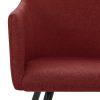 Dining Chairs Fabric – Wine Red, 2