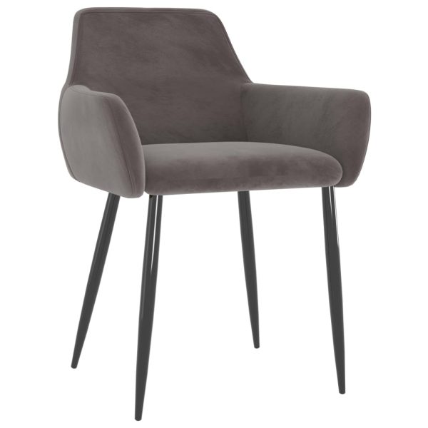 Dining Chairs Velvet – Light Grey, 2