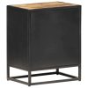 Shaugh Bedside Cabinet 40x30x50 cm Rough Mango Wood and Natural Cane