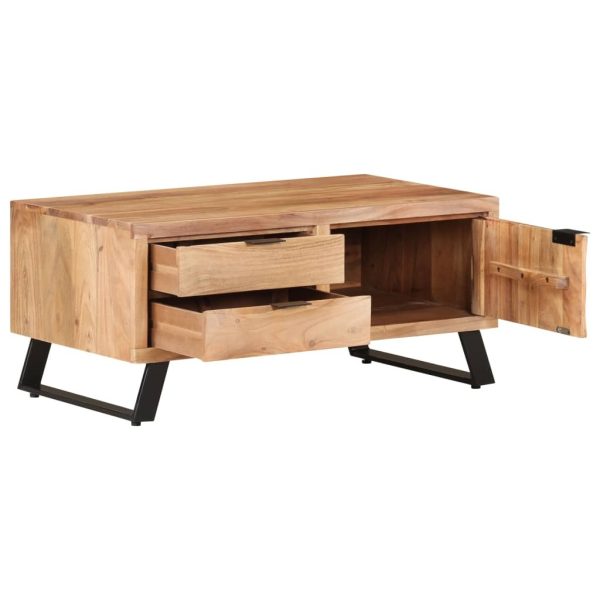 Coffee Table 90x50x40 cm Solid Acacia Wood with Live Edges
