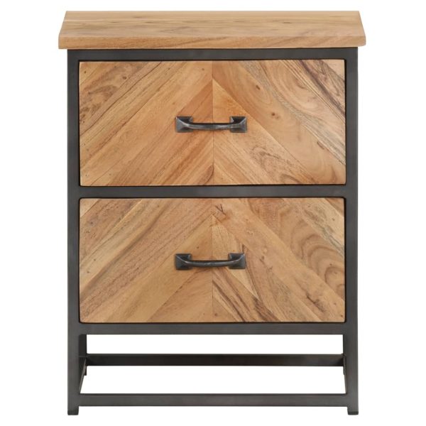 Albemarle Bedside Cabinet 40x30x50 cm Solid Acacia Wood