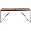 Dining Table Solid Acacia and Mango Wood – 160x70x76 cm, Black