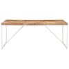 Dining Table Solid Acacia and Mango Wood – 180x90x76 cm, White