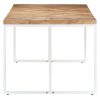 Dining Table Solid Acacia and Mango Wood – 200x90x76 cm, White