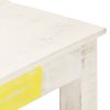 Dining Table White Solid Mango Wood – 120x60x76 cm