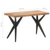 Dining Table – 120x60x76 cm, Solid Acacia Wood