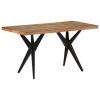 Dining Table – 140x70x76 cm, Solid Reclaimed Wood
