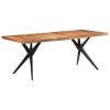 Dining Table – 200x90x76 cm, Solid Acacia Wood